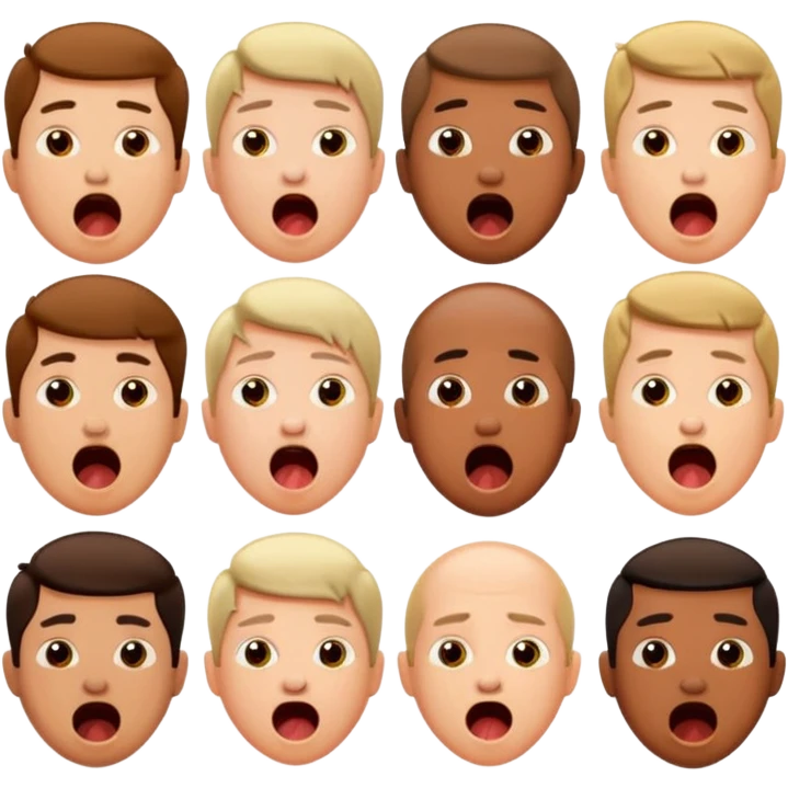 yawning people emoji