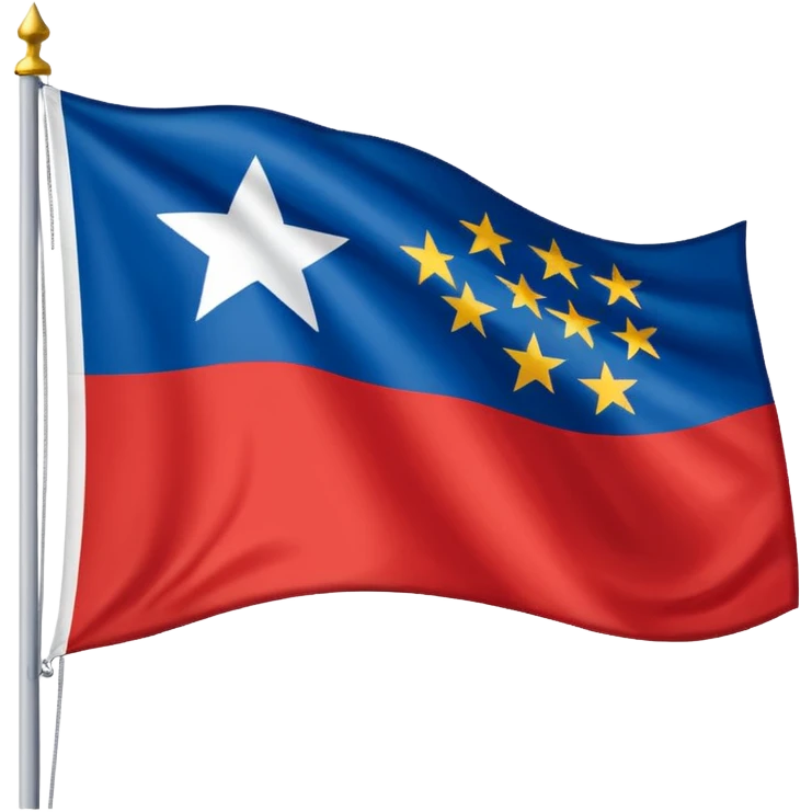 La bandera de la Comunidad de Madrid con sus 7 estrellas blancas emoji