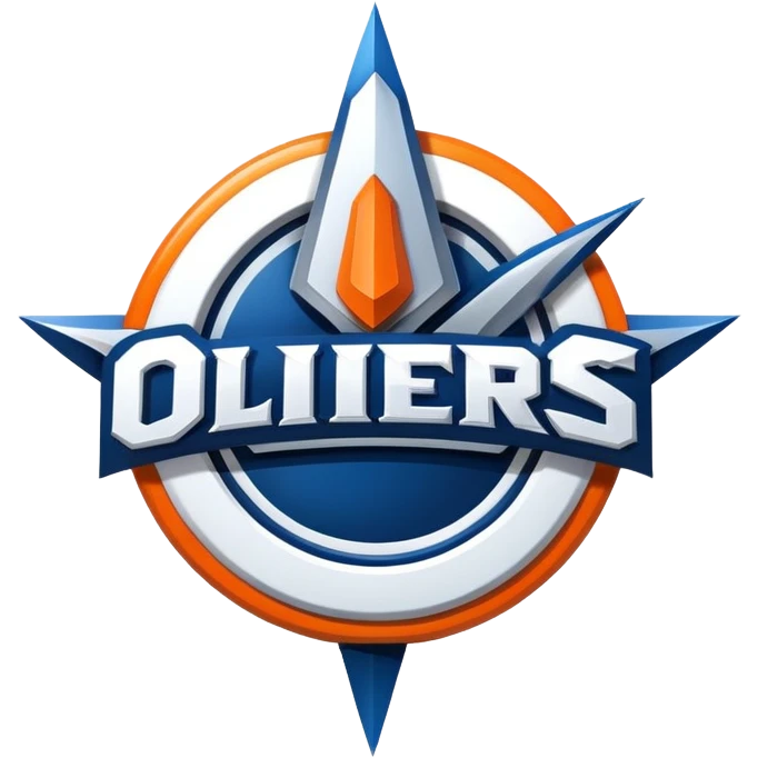 Logo Oilers bleu foncé avec orange  emoji