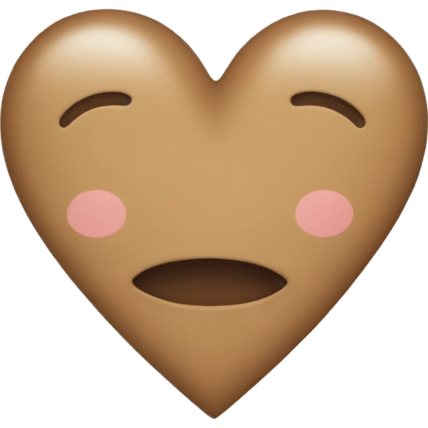 light brown heart emoji