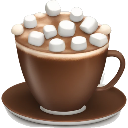 Hot chocolate with marshmallows  emoji