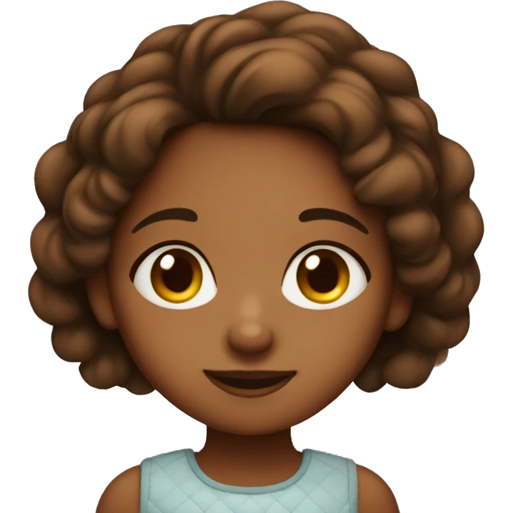 Cute brown girl emoji