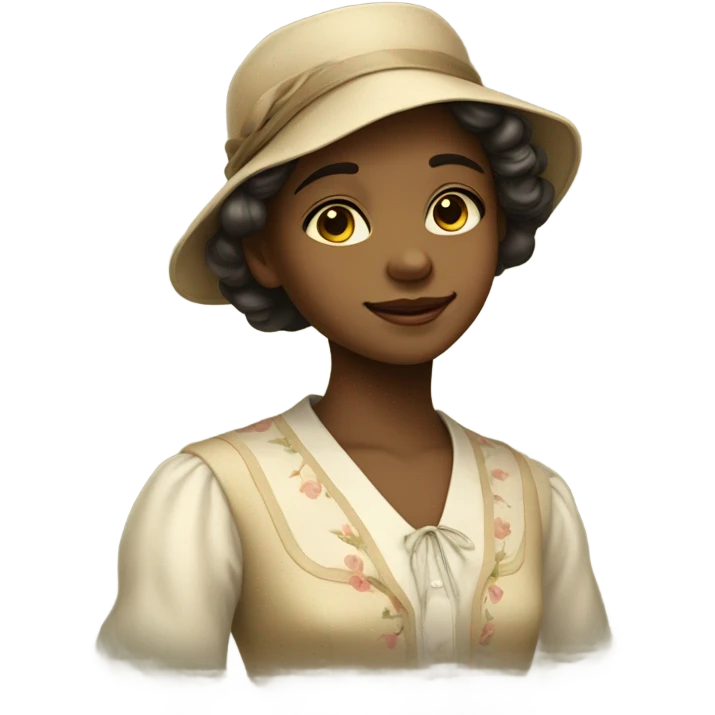 Girl in peaceful era emoji
