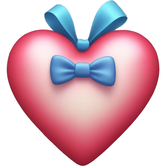 blur heart with bow emoji