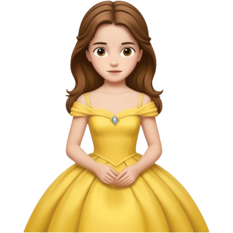 emma watson long hair as belle Cinematic Realistic emoji