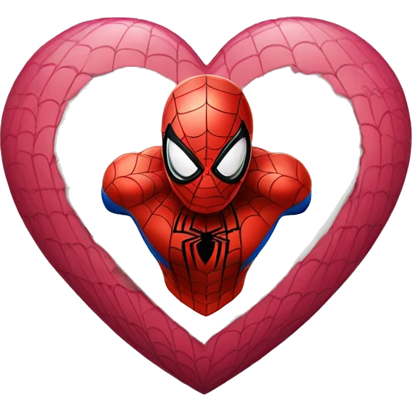 Spiderman in a heart emoji