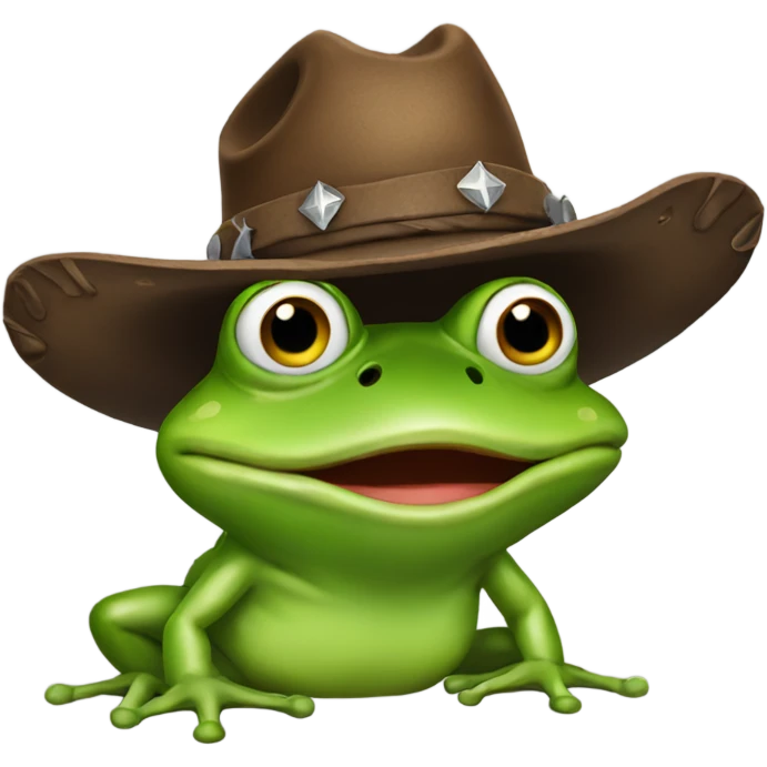 Cowboy frog emoji