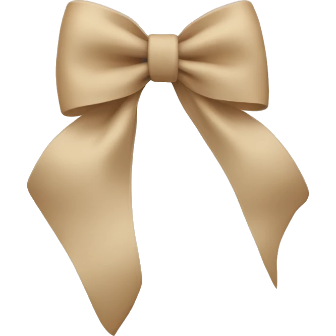 Beige bow  emoji