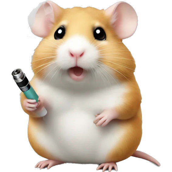 hamster smoke e-cigarette emoji