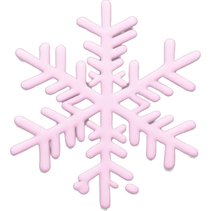 pastel pink snowflake  emoji