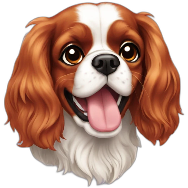 cavalier king charles spaniel love emoji