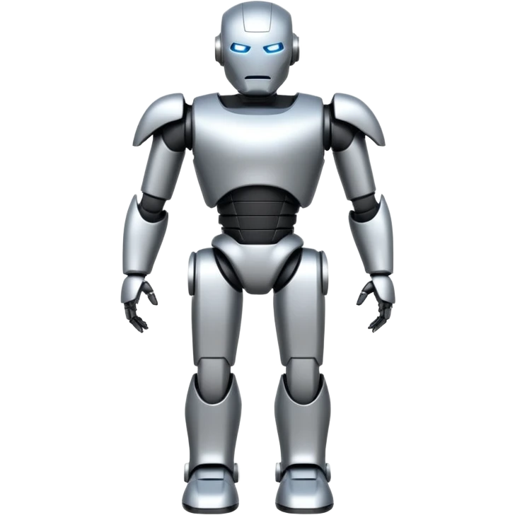 fullbody silver tesla bot emoji