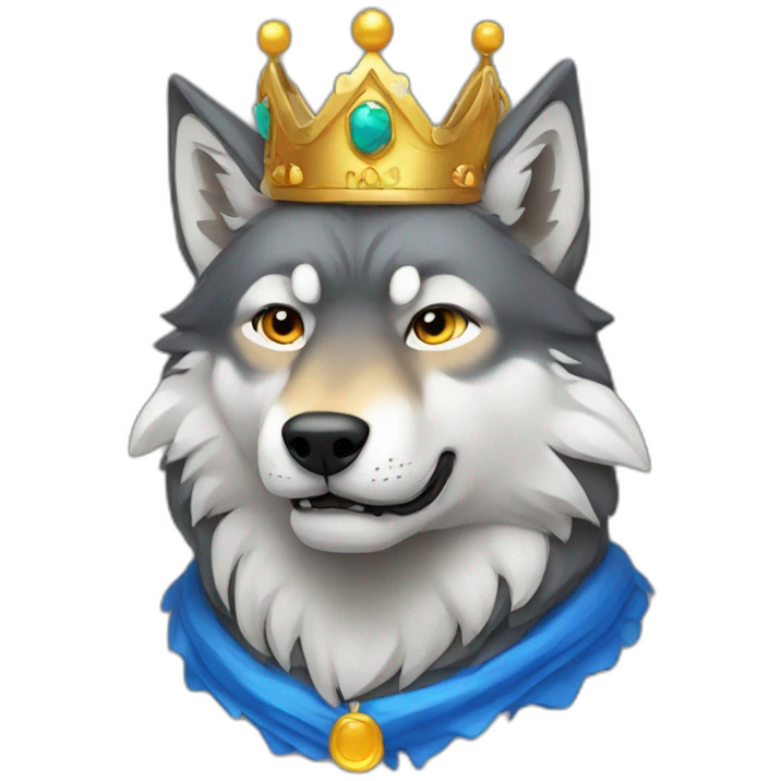 wolf with a crown emoji