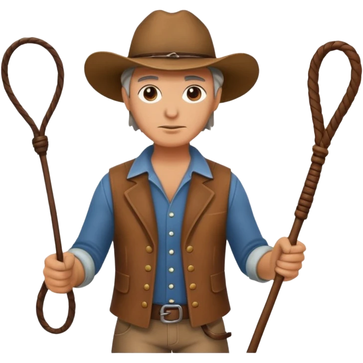 farm owner with a whip emoji