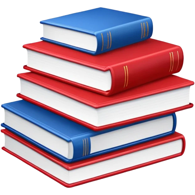 books color red blue emoji