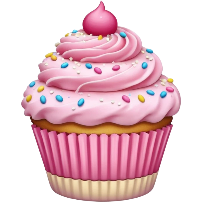 Cupcake with pink icing emoji