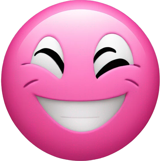 smiley face in love pink emoji