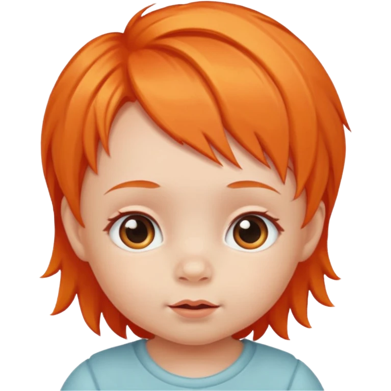 orange hair baby  emoji