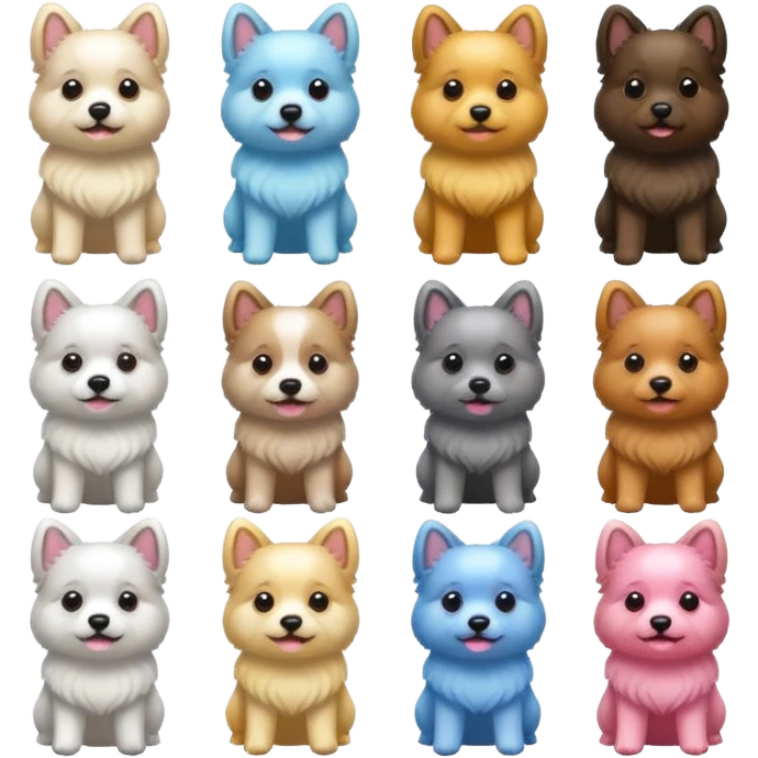 cartoon dogs standing emoji