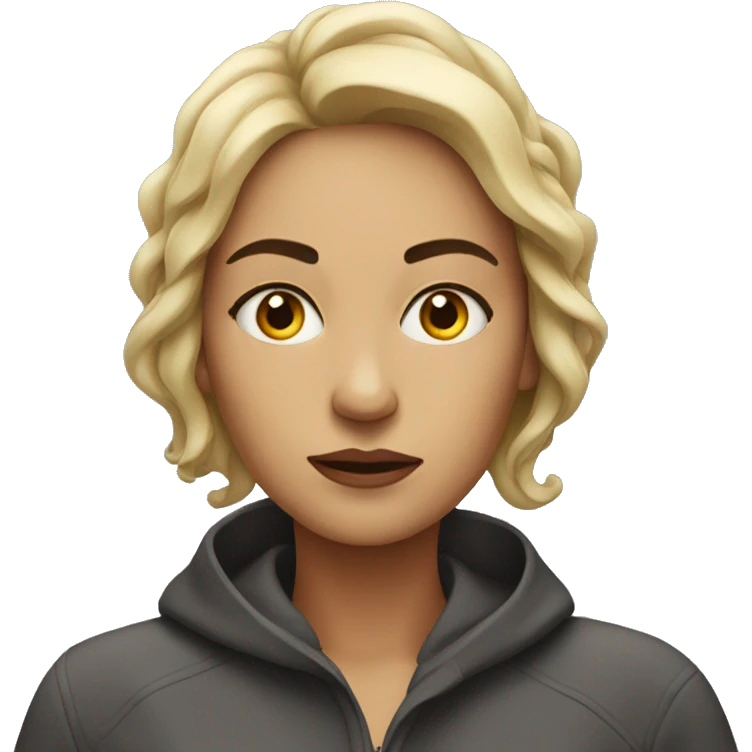 A woman with a chaotic mind emoji
