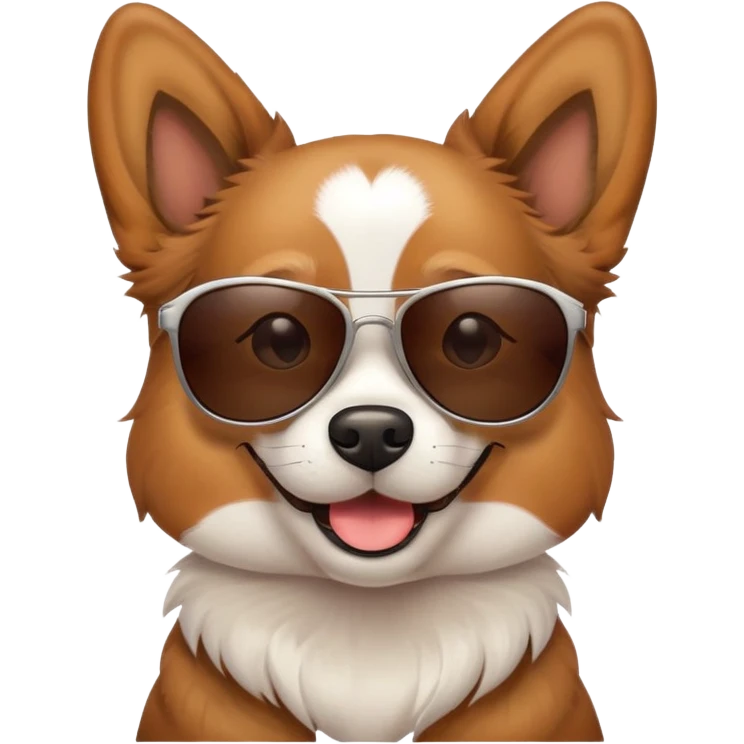 Hund mit Sonnenbrille emoji