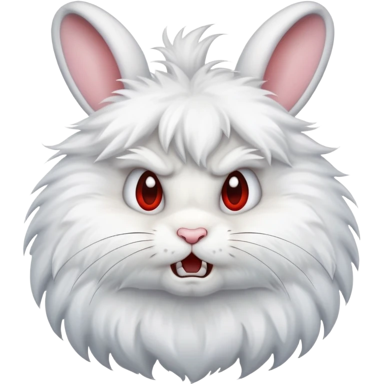 Angry cute rabbit emoji