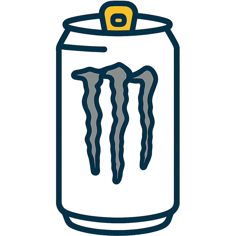 Change the M logo on the can to grey, keep the rest of the design the same, with no background. Maintain the original style and details of the can design. emoji