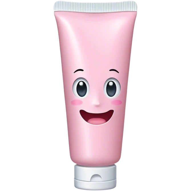 Pale pink toothpaste tube emoji
