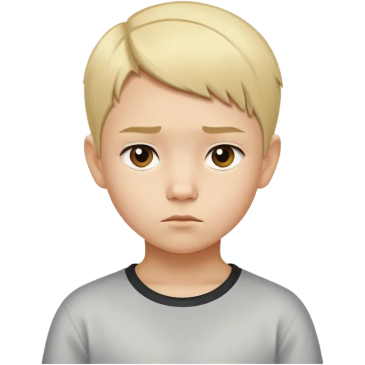 "- Nam
- 10 tuổi
- Da trắng
- Tóc ngắn, vàng, vuốt undercut gọn gàng
- mặt nghiêm túc
" emoji