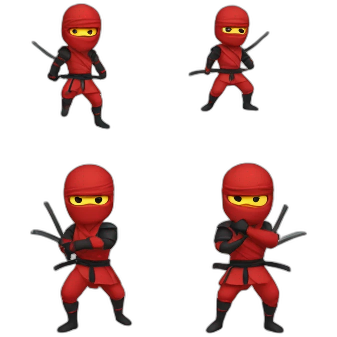 Red ninja emoji