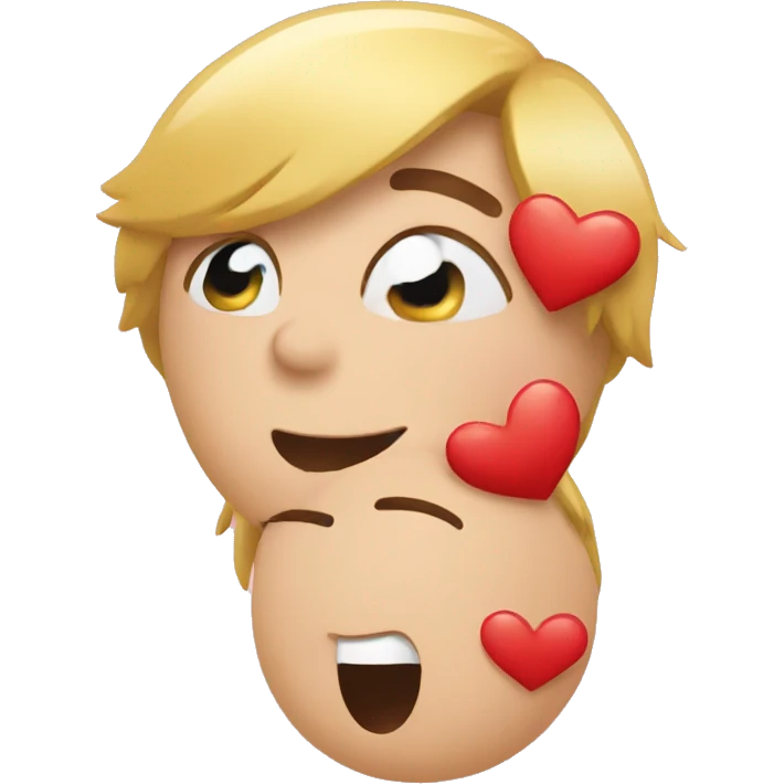 Emoticon. Falling in love.  emoji