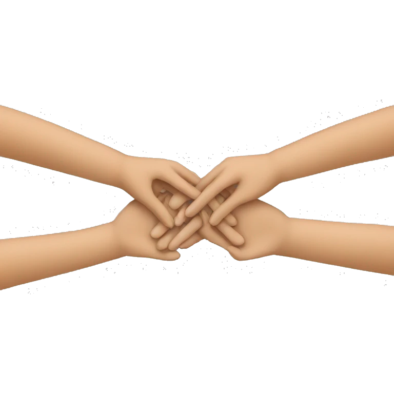 4 hands forming support emoji