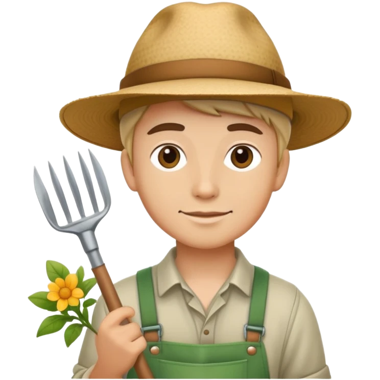 young white gardener emoji