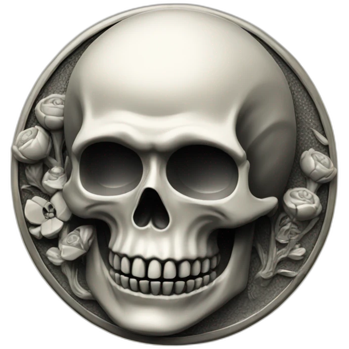 Memento mori signet ring emoji