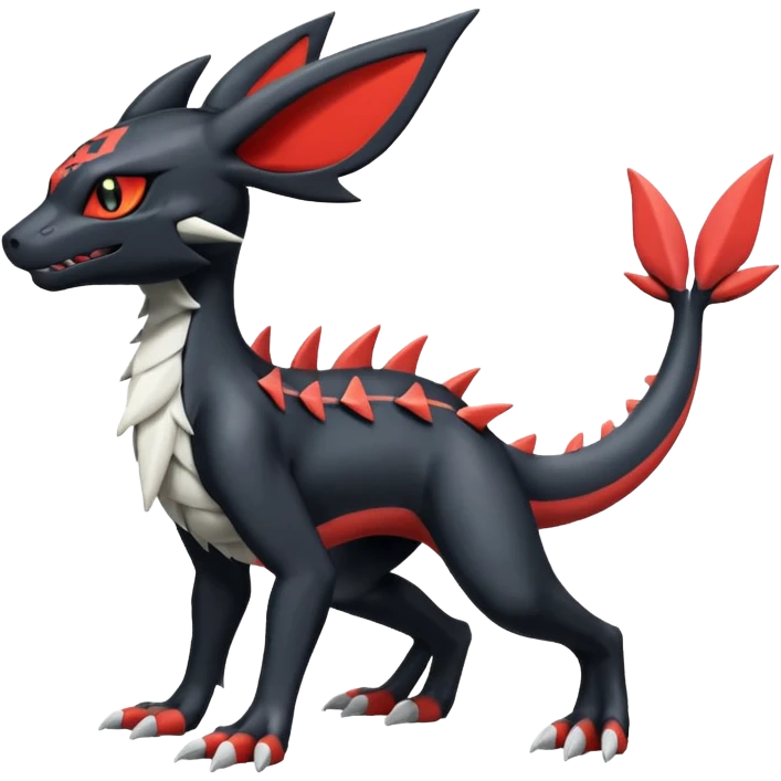 Salandit-Guilmon-Umbreon-Silvally-fusion (full body) emoji