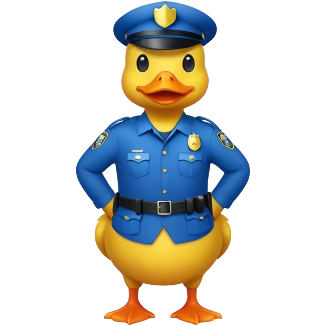Police duck full body emoji