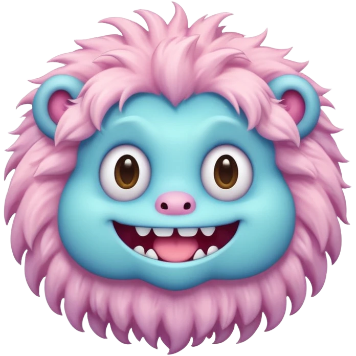 Candy Monster – a tiny pastel-colored monster.  emoji