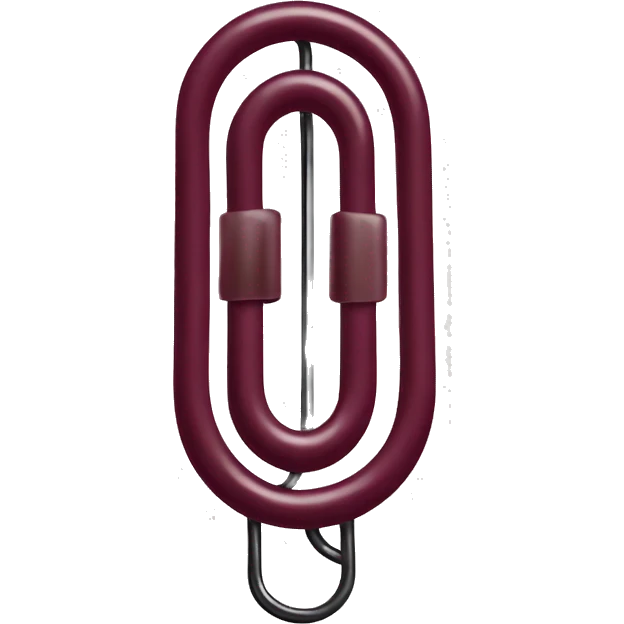 burgundy paper clip emoji