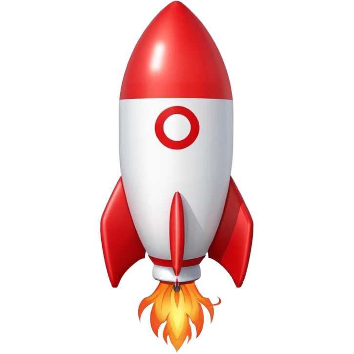 rocket shaped flying balloons emoji