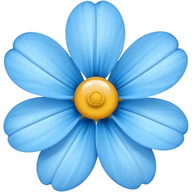 Baby blue flower emoji