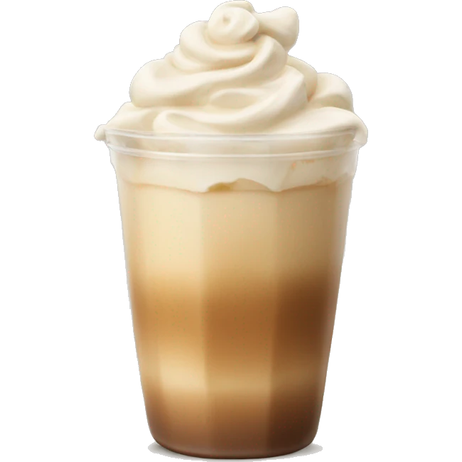 Iced latte cream emoji