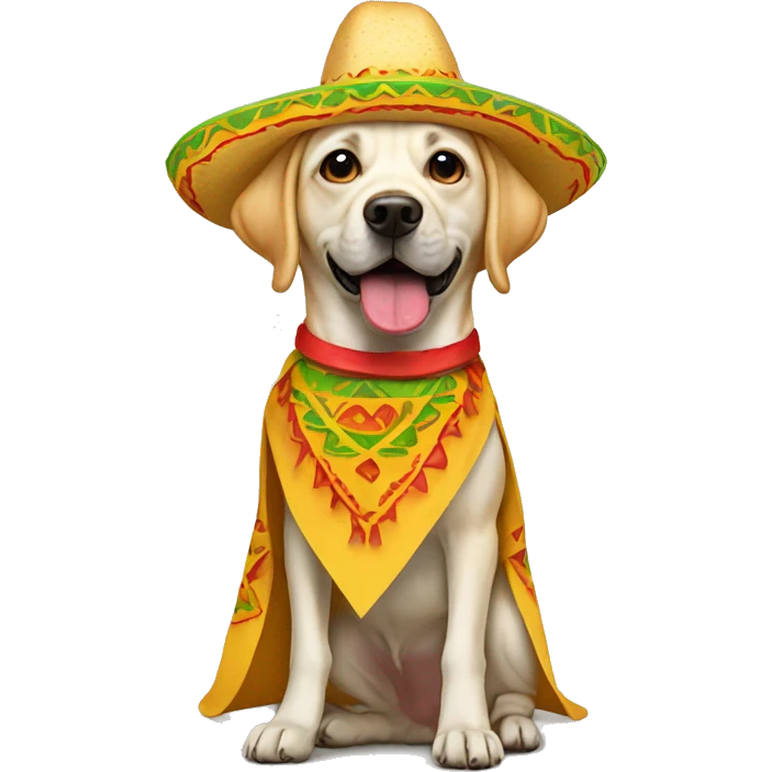 lab dog dressed up as taco emoji