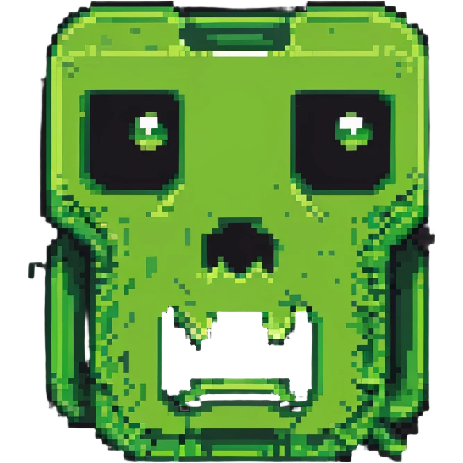 Minecraft creeper face emoji