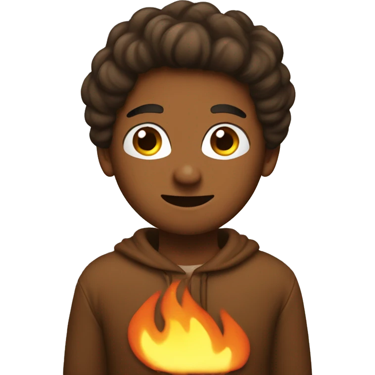 Brown emojis, booke, fire, cosy emoji