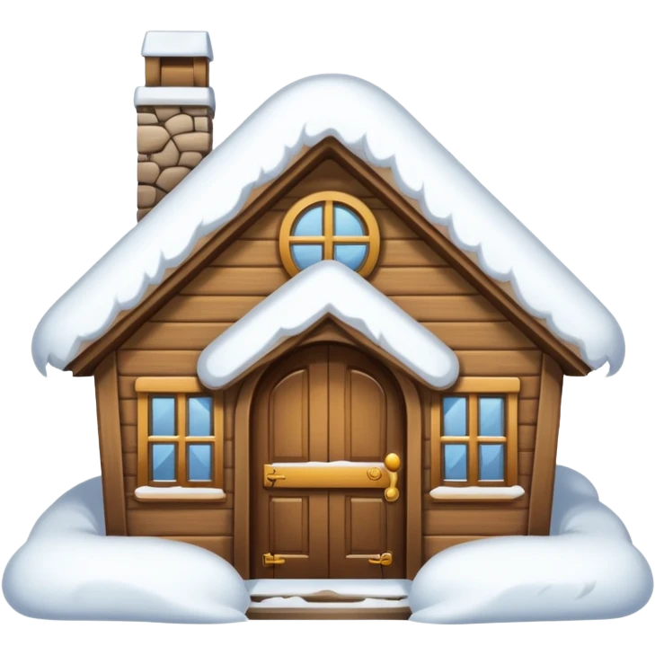 i want a house fully covered with heavy snow, not able to get out emoji. even not able to open door conditio emoji