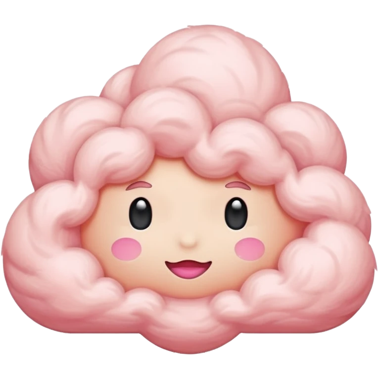 cloud peach pink without face emoji
