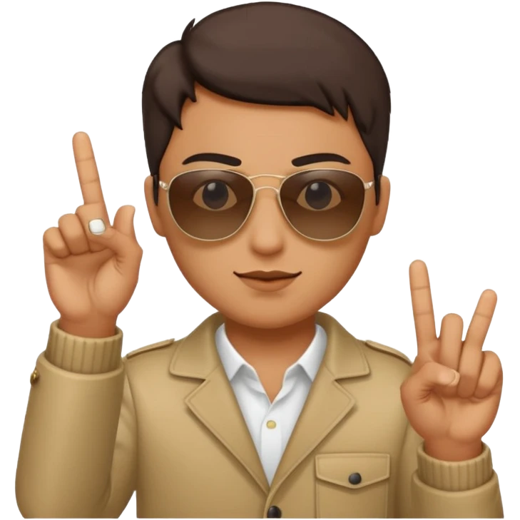 Middle finger and sunglasses emoji  emoji