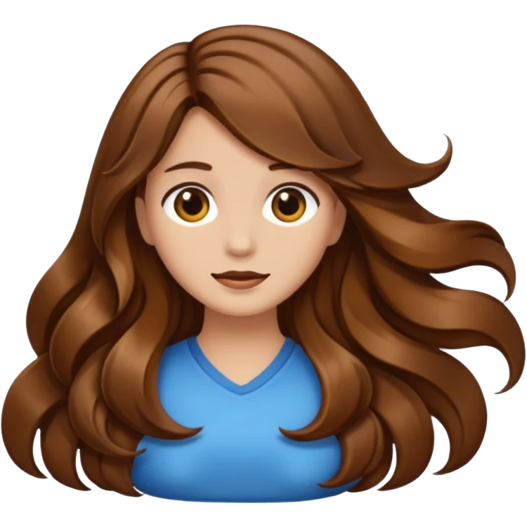 a strand of brown hair emoji