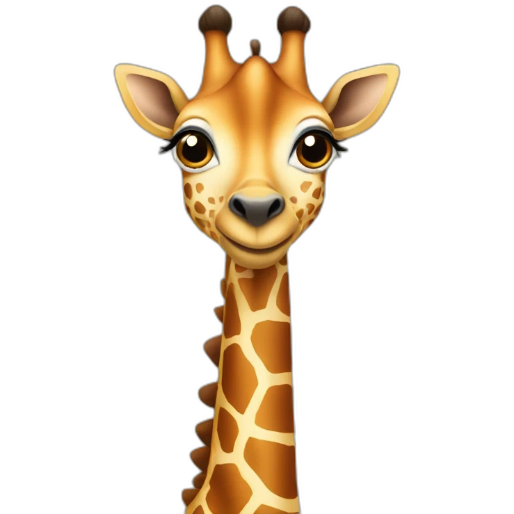 Giraf met iPhone emoji