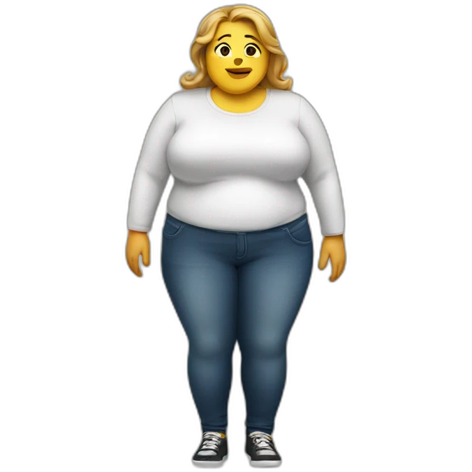fat woman emoji